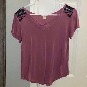 Purple Short Sleeve Shirt